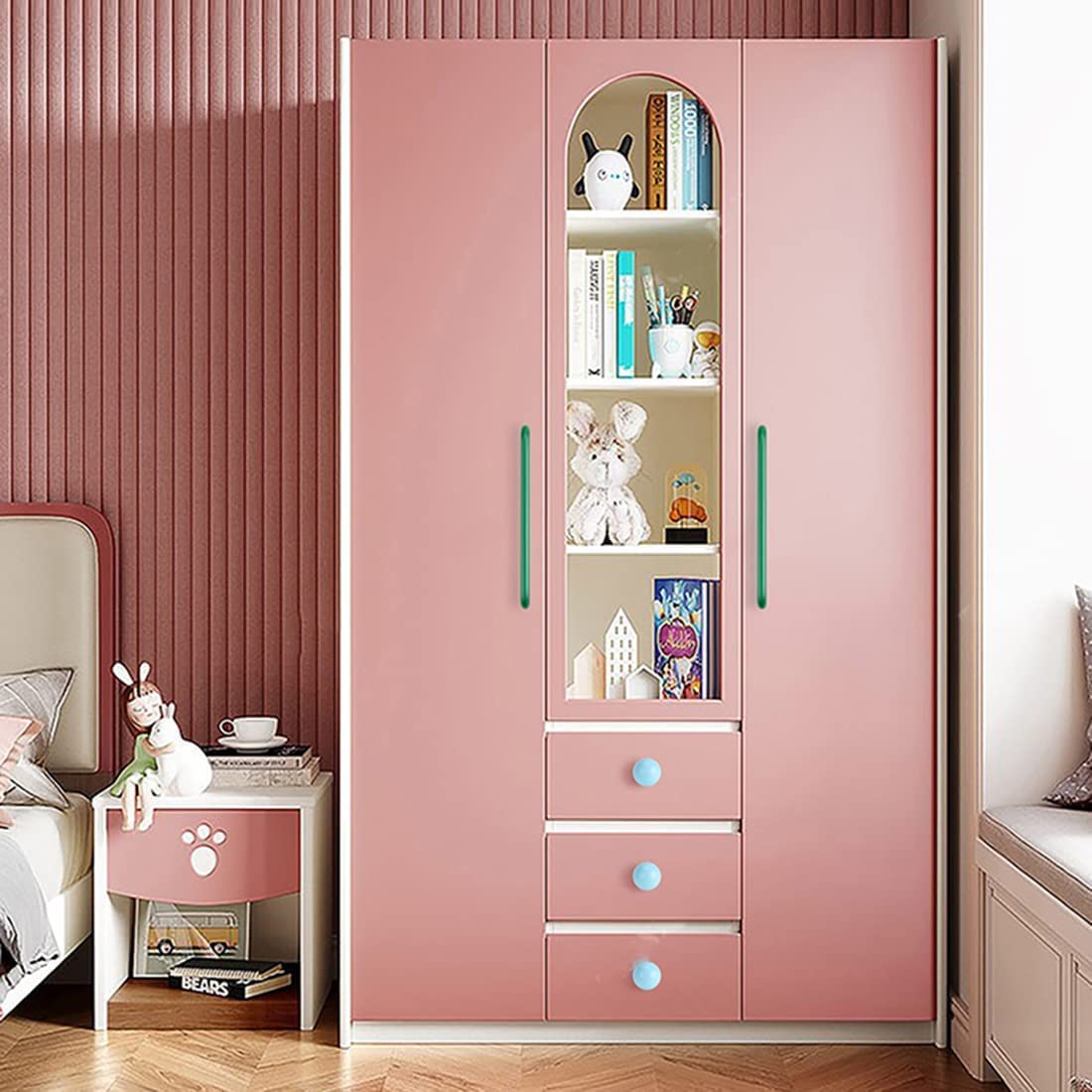 Colourful Double-Curved D Handles & Knobs for Nurseries
