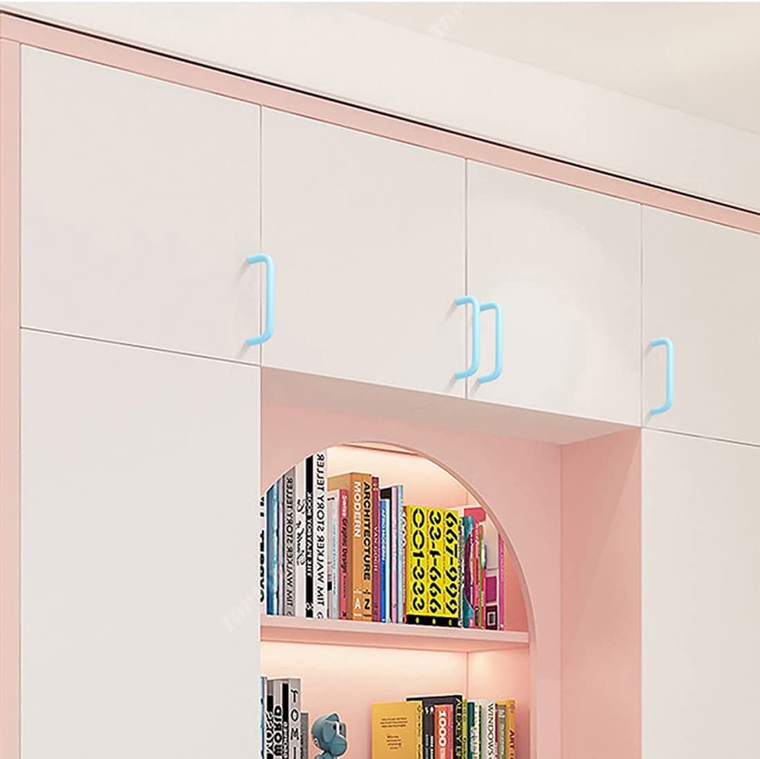 Colourful Double-Curved D Handles & Knobs for Nurseries