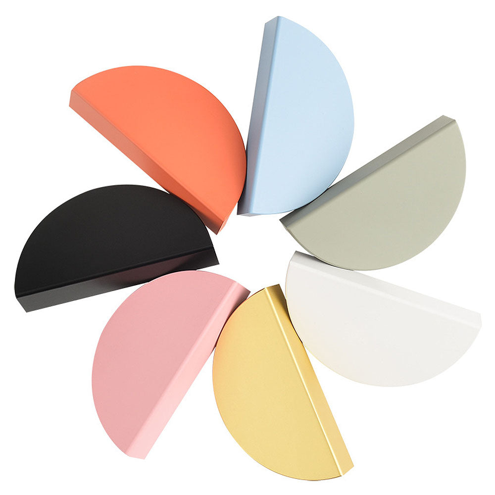 Colourful Half Moon Aluminium Cupboard Handles