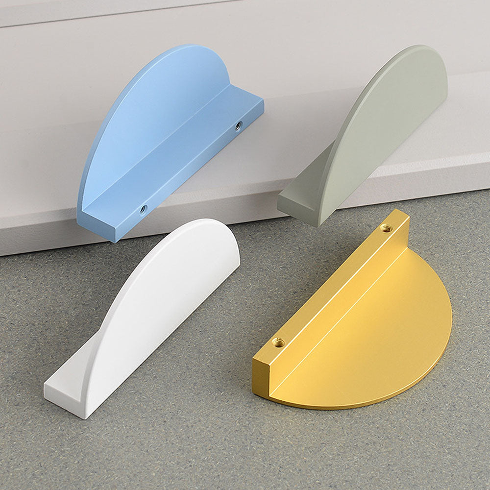 Colourful Half Moon Aluminium Cupboard Handles