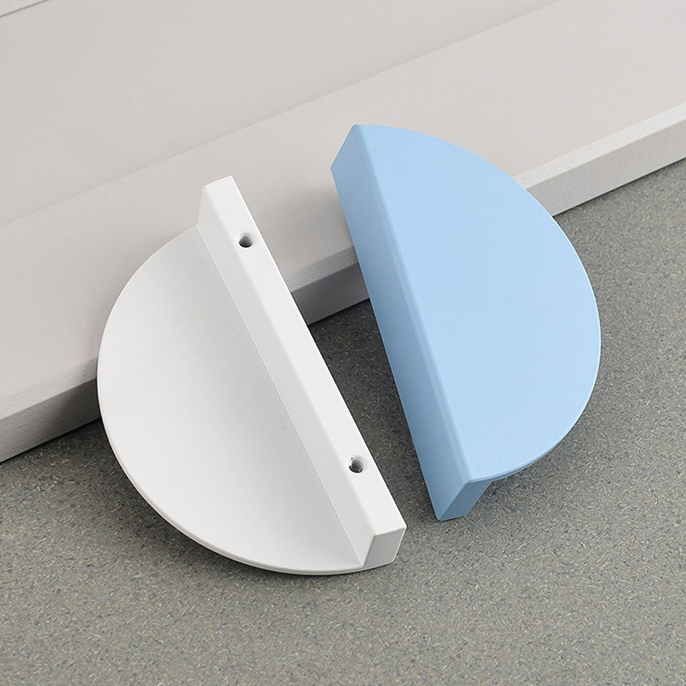 Colourful Half Moon Aluminium Cupboard Handles