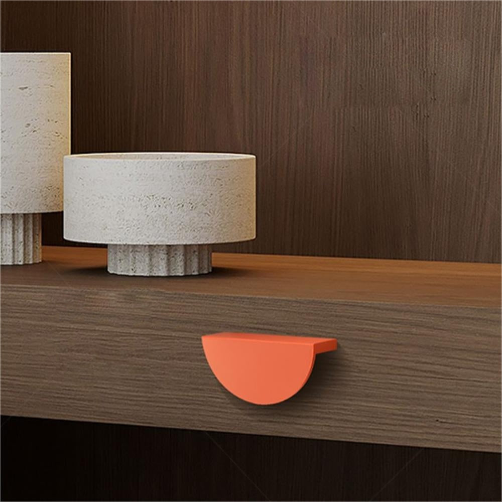 Colourful Half Moon Aluminium Cupboard Handles
