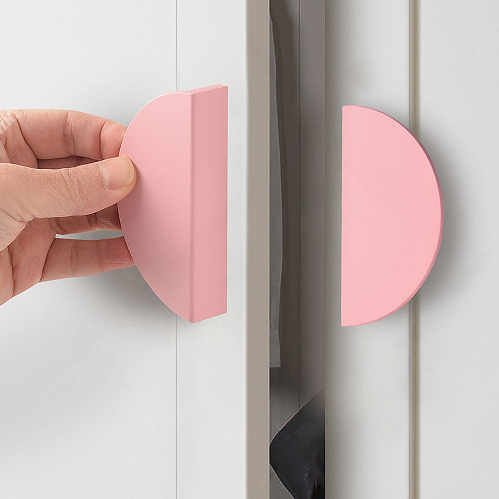 Colourful Half Moon Aluminium Cupboard Handles