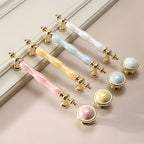 Colourful Modern Wavy Ceramic Cupboard Handles & Knobs