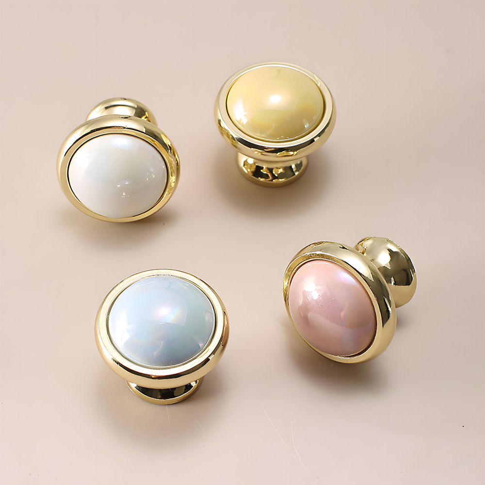 Colourful Modern Wavy Ceramic Cupboard Handles & Knobs
