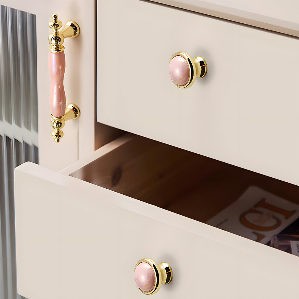 Colourful Modern Wavy Ceramic Cupboard Handles & Knobs