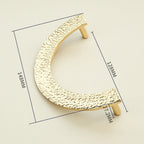 Contemporary Hammered-Effect Semi-Circle Brass Cupboard Handles