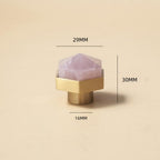 Crystal Point Hexagonal Brass T-Bar Cupboard Handles & Knobs