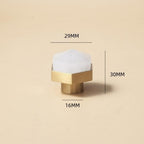 Crystal Point Hexagonal Brass T-Bar Cupboard Handles & Knobs