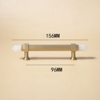 Crystal Point Hexagonal Brass T-Bar Cupboard Handles & Knobs
