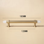 Crystal Point Hexagonal Brass T-Bar Cupboard Handles & Knobs