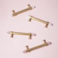 Crystal Point Hexagonal Brass T-Bar Cupboard Handles & Knobs