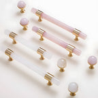 Decorative Crystal and Marble T-Bar Cupboard Handles & Knobs