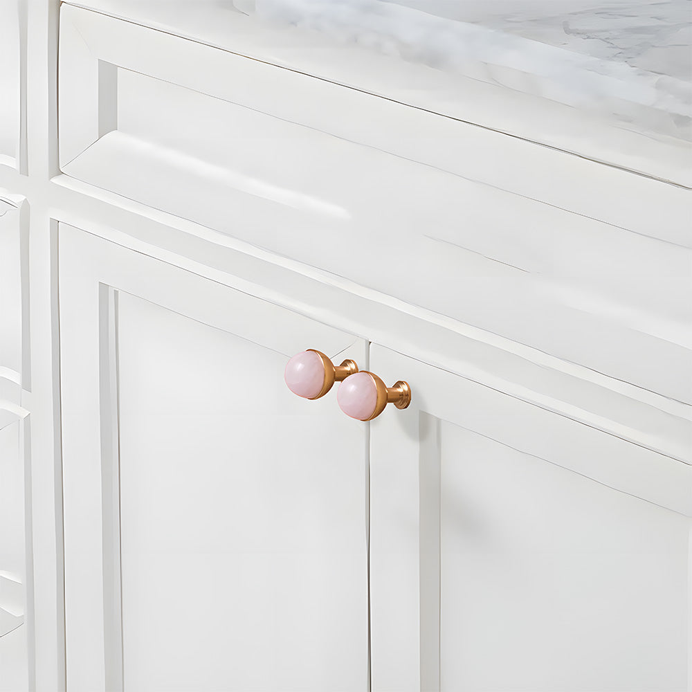 Decorative Crystal and Marble T-Bar Cupboard Handles & Knobs