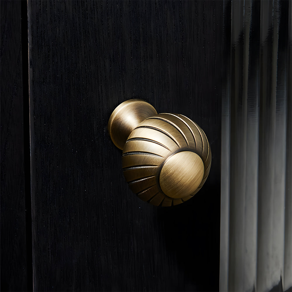 Decorative Solid Brass Bar Cupboard Handles with Ball Finials