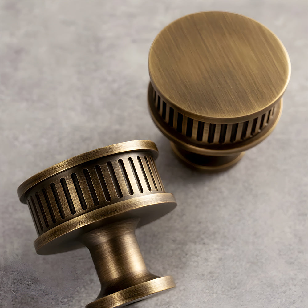 Decorative Twisted Brass Cupboard Handles