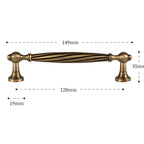 Decorative Twisted Brass Cupboard Handles