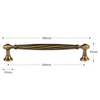 Decorative Twisted Brass Cupboard Handles