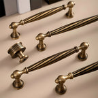 Decorative Twisted Brass Cupboard Handles
