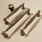 Decorative Twisted Brass Cupboard Handles