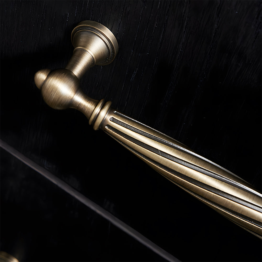 Decorative Twisted Brass Cupboard Handles
