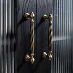 Decorative Twisted Brass Cupboard Handles