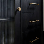 Decorative Twisted Brass Cupboard Handles