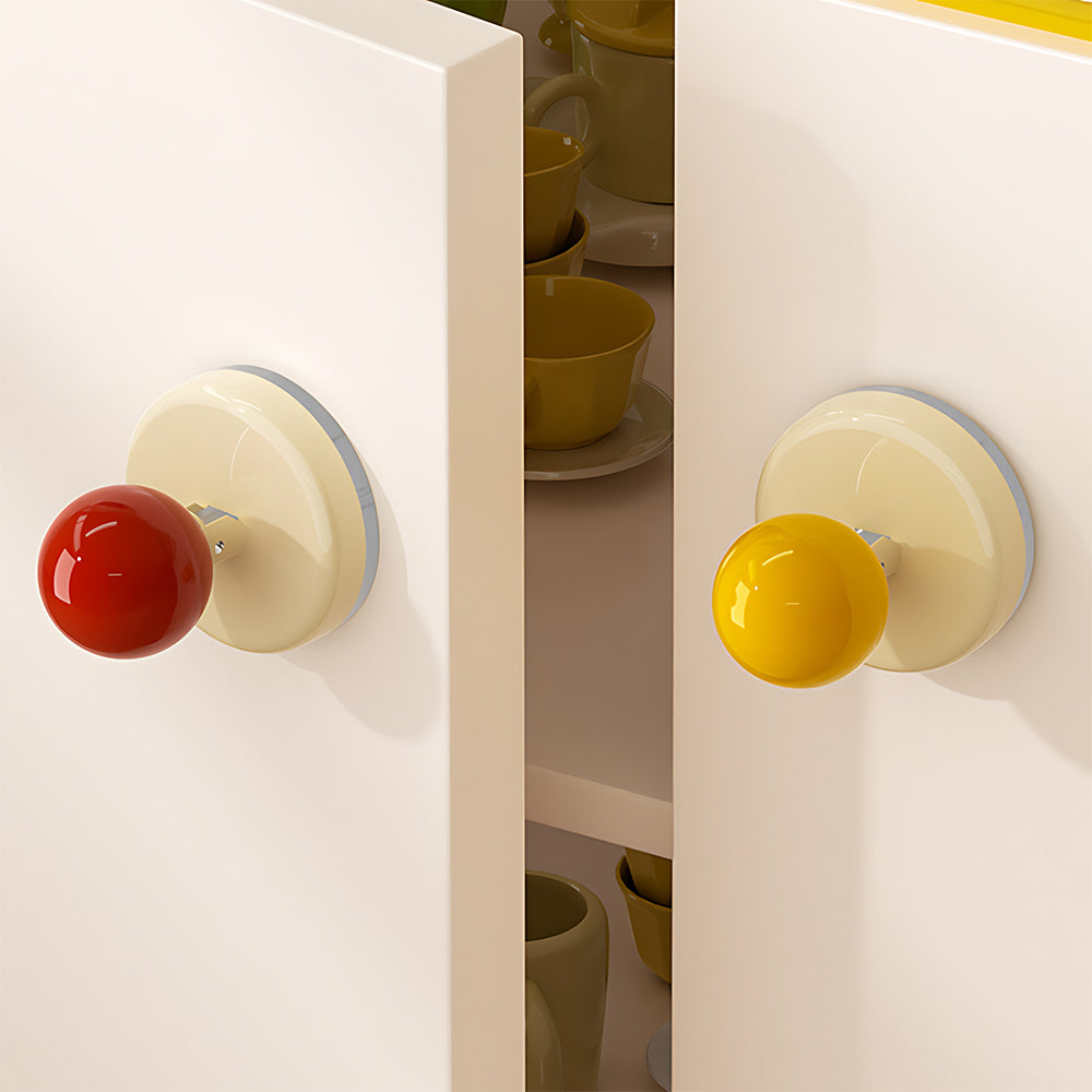Dopamine Colour Ball Cupboard Knob Hook with Suction Cup