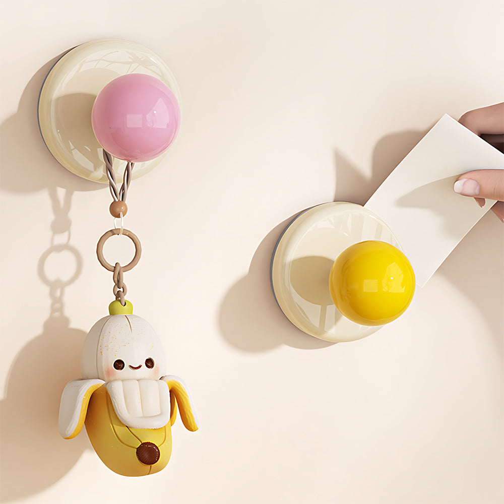 Dopamine Colour Ball Cupboard Knob Hook with Suction Cup
