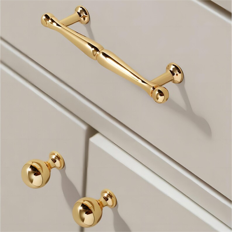 European-Style Ball-End T-Bar Drawer Handles