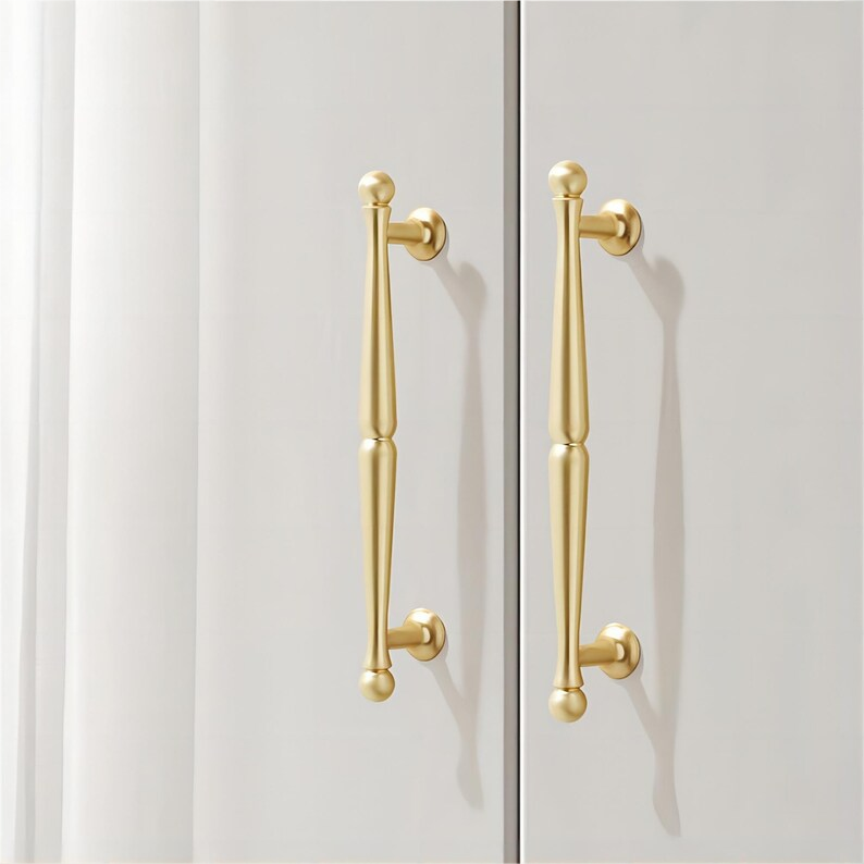European-Style Ball-End T-Bar Drawer Handles