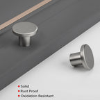 Flat-Top Round Aluminium Alloy Kitchen Cupboard Knobs
