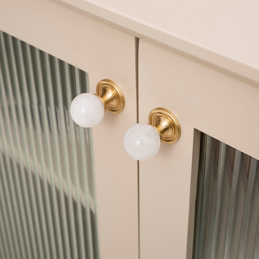 French-Style Crystal Ball T-Bar Wardrobe Handles and Knobs