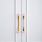 French-Style Crystal Ball T-Bar Wardrobe Handles and Knobs