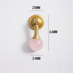 French-Style Crystal Ball T-Bar Wardrobe Handles and Knobs