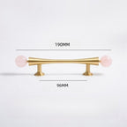 French-Style Crystal Ball T-Bar Wardrobe Handles and Knobs