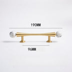 French-Style Crystal Ball T-Bar Wardrobe Handles and Knobs
