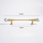 French-Style Crystal Ball T-Bar Wardrobe Handles and Knobs