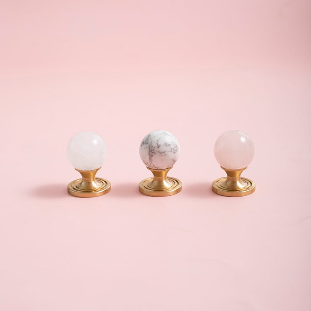 French-Style Crystal Ball T-Bar Wardrobe Handles and Knobs