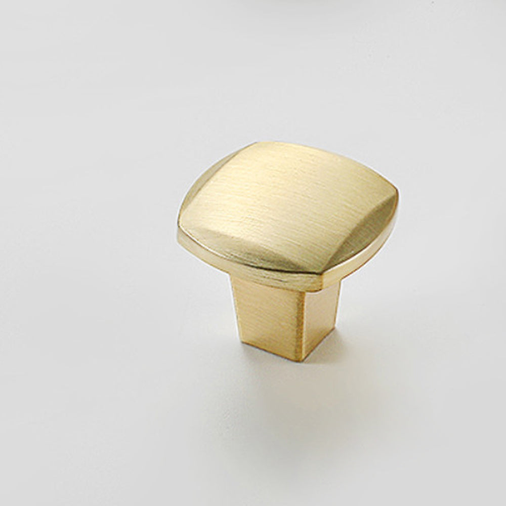 Gold Bevelled Square Kitchen Cupboard Knobs