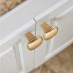 Gold Bevelled Square Kitchen Cupboard Knobs