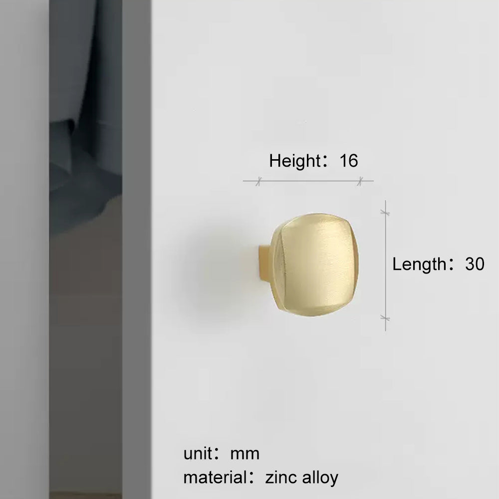 Gold Bevelled Square Kitchen Cupboard Knobs