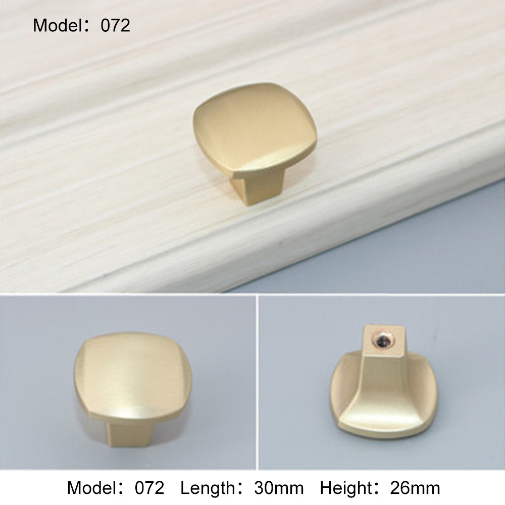 Gold Bevelled Square Kitchen Cupboard Knobs