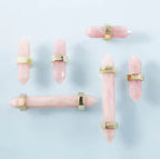 Hexagonal Natural Crystal T-Bar Cupboard Handles & Knobs