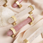 Hexagonal Natural Crystal T-Bar Cupboard Handles & Knobs