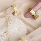 Hexagonal Natural Crystal T-Bar Cupboard Handles & Knobs