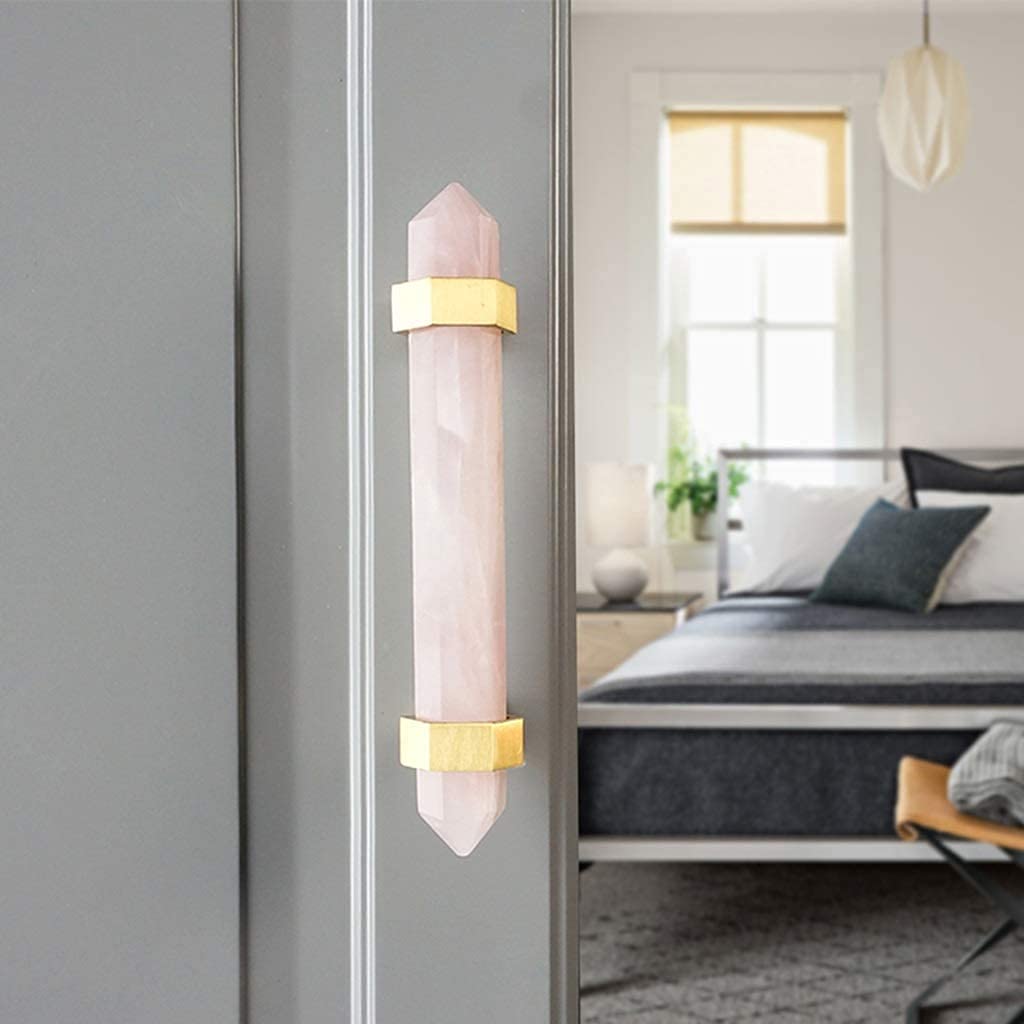 Hexagonal Natural Crystal T-Bar Cupboard Handles & Knobs