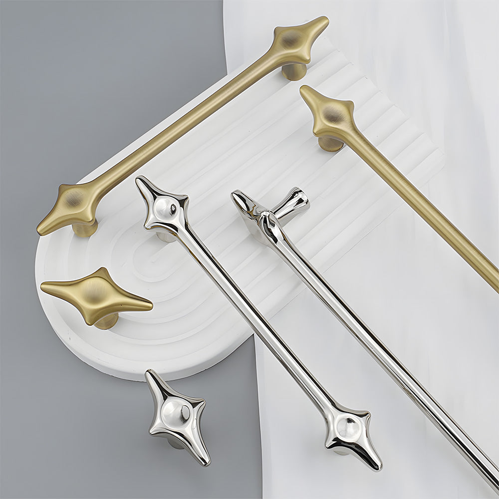 Mid-Century Modern Starburst Cabinet Handles & Knobs