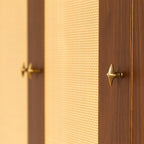 Mid-Century Star Cupboard Handles & Knobs in Solid Brass