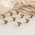 Mid-Century Star Cupboard Handles & Knobs in Solid Brass